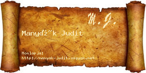 Manyák Judit névjegykártya